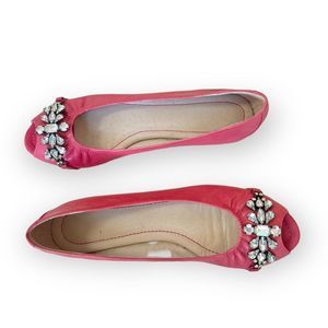 Nicole by Nicole Miller Happy Days Jeweled Flats, Pink, Size 8